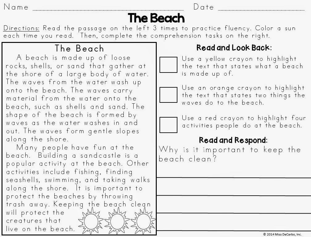 summer text evidence reading passages with a freebie miss decarbo