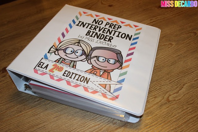 No Prep Reading Intervention Binder ELA Edition 2: Packed with phonics and fluency activities, ideas, resources, printables, and word lists for small groups, RTI, one on one intervention and instruction, and literacy groups. Great for teachers, volunteers, and intervention specialists. Tons of reading intervention ideas and strategies by Miss DeCarbo!