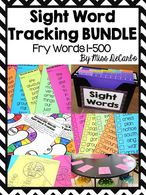 Assessment and Differentiation for Sight Word Recognition: Organization and classroom management ideas to make sight word assessment and practice simple and easy for teachers AND students! These sight word activities are student-friendly and help students master the first 500 Fry sight words!