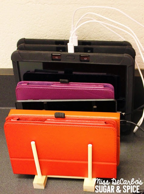 5 Teacher Tips for Technology Organization by Miss DeCarbo: Tablet Storage Idea