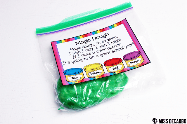 Magic Dough activity and science lesson: This post contains a BIG collection of fun and engaging activities, lessons, and ideas for the first week of school! - by Miss DeCarbo